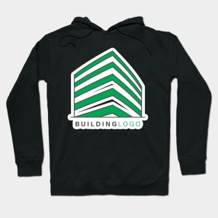 Building Skyscraper in Cityscape Sticker design vector illustration. Building and landmark object icon concept. Company buildings in flat style sticker design logo. Hoodie